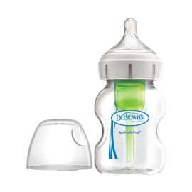 Dr. Brown's Options+ Anti-colic Brede Halsfles Glas 150 ml