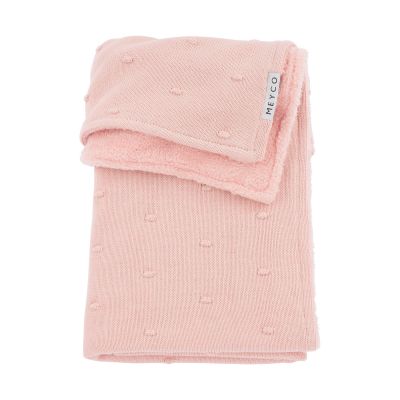 Meyco Mini Knots Fleece Wiegdeken 75 x 100 cm Soft Pink