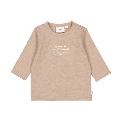 Feetje The Magic is in You T-Shirt - Lange Mouwen - Mt. 68 - Taupe Melange