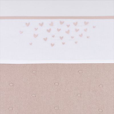 Meyco Hearts Wieglaken - 75 x 100 cm - Soft Pink