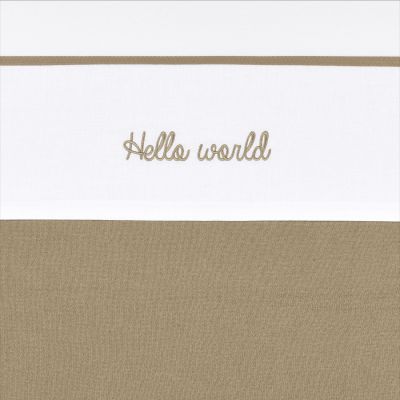 Meyco Hello World Wieglaken - 75 x 100 cm - Taupe
