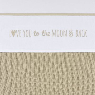 Meyco Love You To The Moon & Back Ledikantlaken - 100 x 150 cm - Sand