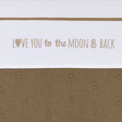 Meyco Love You To The Moon & Back Ledikantlaken - 100 x 150 cm - Toffee