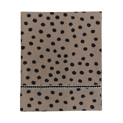 Toddler bed sheet bold dots Dark Brown