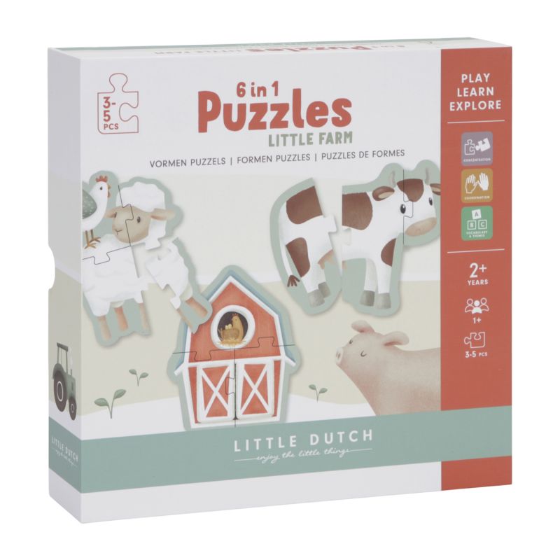 Little Dutch Little Farm Puzzel - 6-in-1