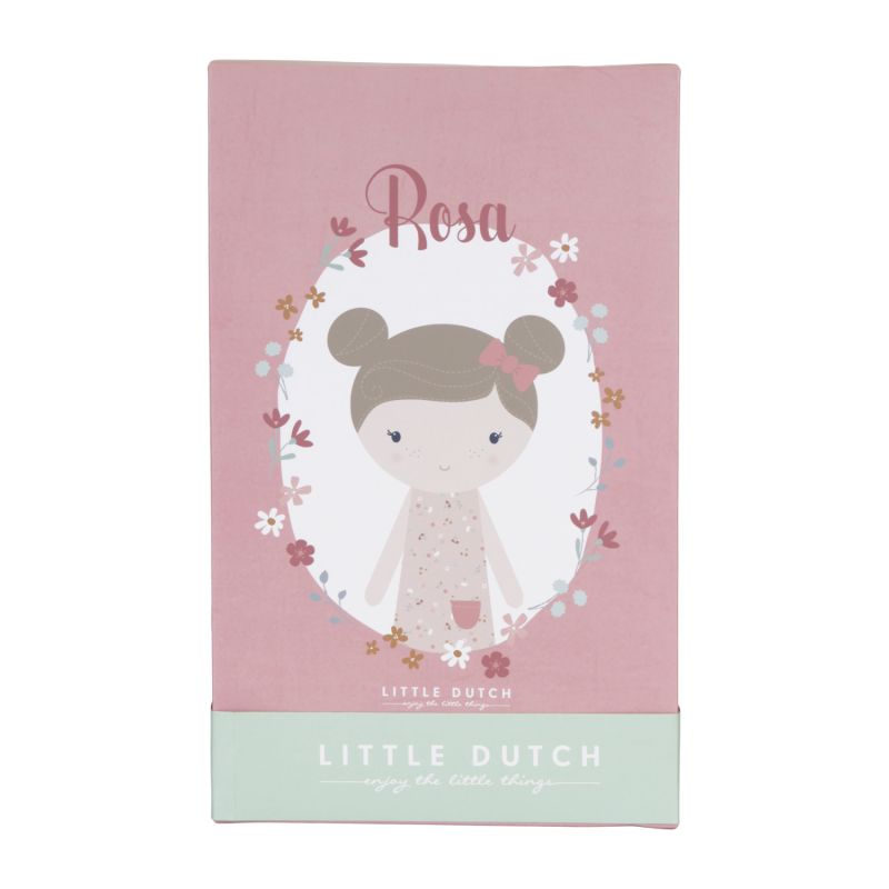 Little Dutch Little Pink Flowers Knuffelpop - Rosa - 50 cm